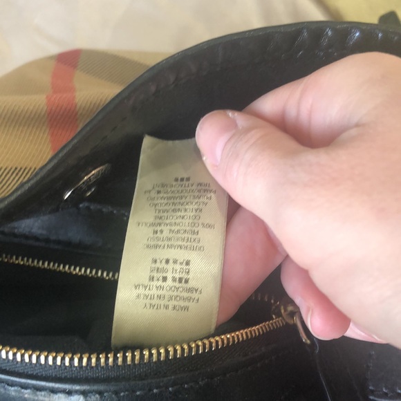 ❤️❤️HP ✨ VINTAGE BURBERRY canvas and leather bag - Picture 14 of 15